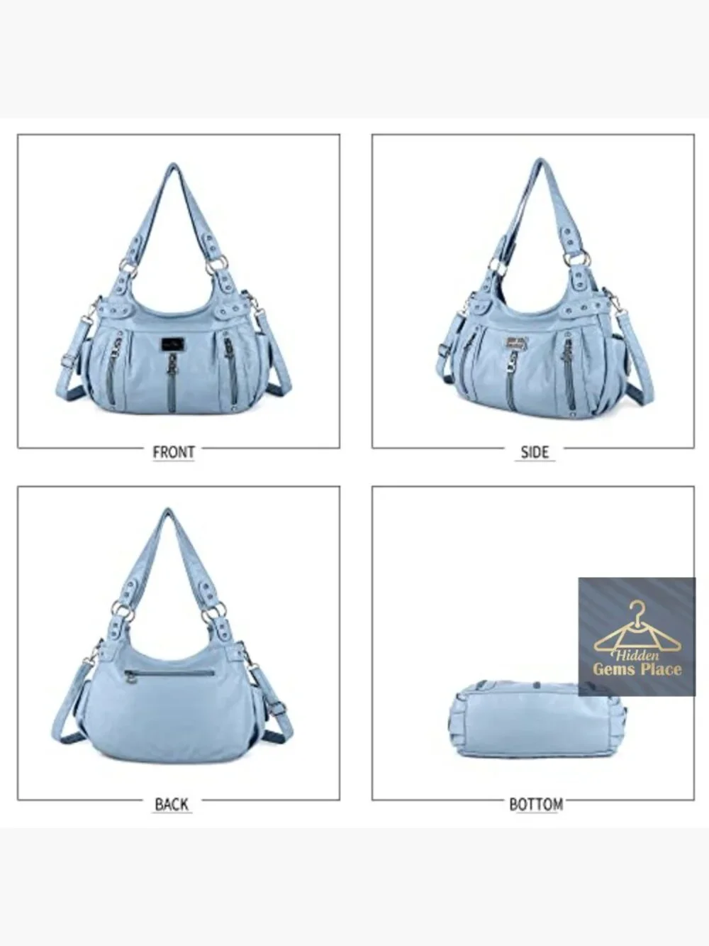 Large Faux Leather Crossbody Hobo Satchel Shoulder Handbag Tote Purse